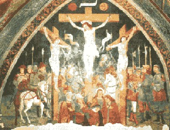 Immagine dell'affresco centrale del Santuario della Madonna di San Daminao