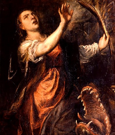 Immagine di una tela di Tiziano esposta a Belluno